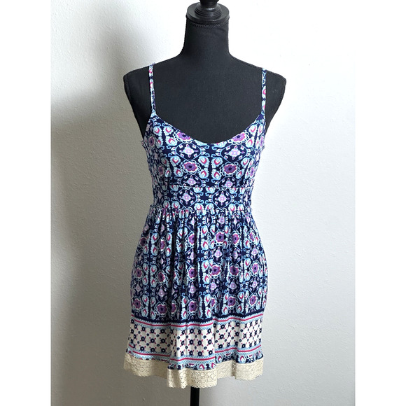 Paulnkc Women’s Blue & Cream Strappy Dress Size (S) - Picture 16 of 16